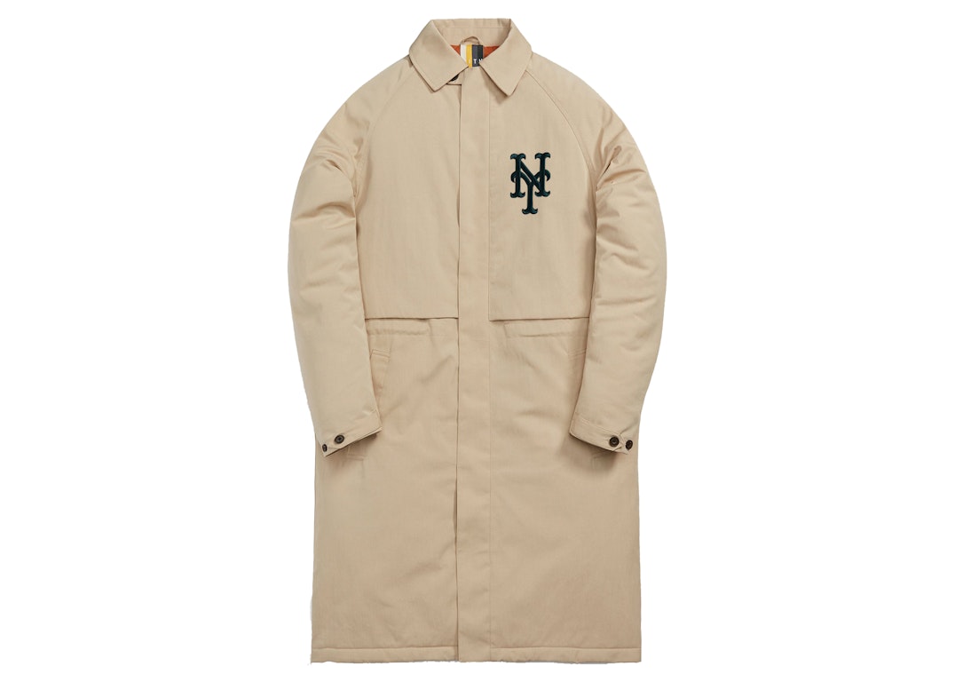 Pre-owned Kith Mlb For New York Mets Crosby Trench Coat Canvas