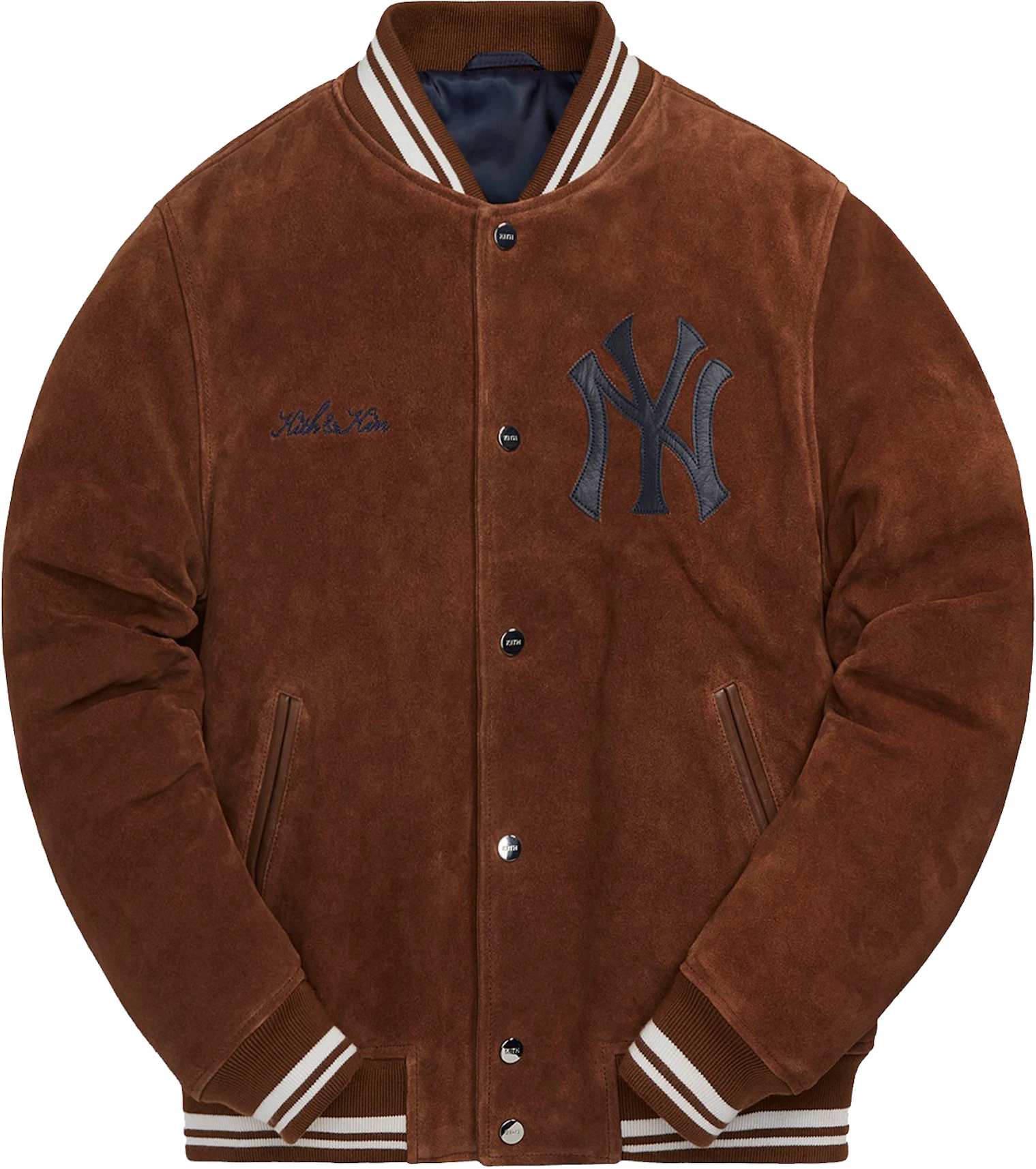 Kith MLB for New York Yankees Suede Bomber Jacket Chestnut - FW21 - US
