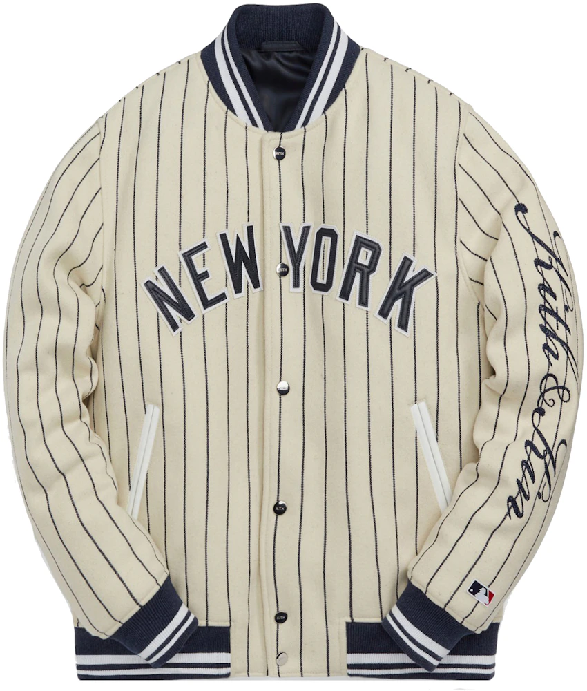 Kith MLB For New York Yankees Wool Bomber Jacket White for Men