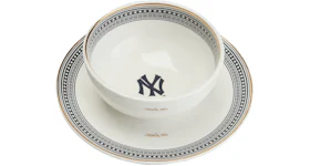 Kith MLB for New York Yankeess 2 Piece Bowl 8" Plate Set Sandrift