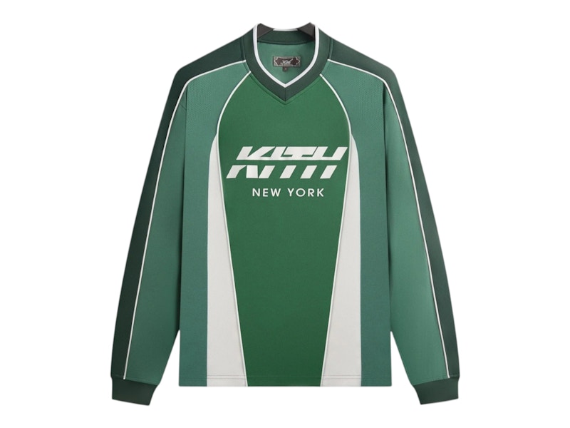 Kith Malik Long Sleeve Mesh Jersey (SS26) Conifer Men's - SS26 - GB