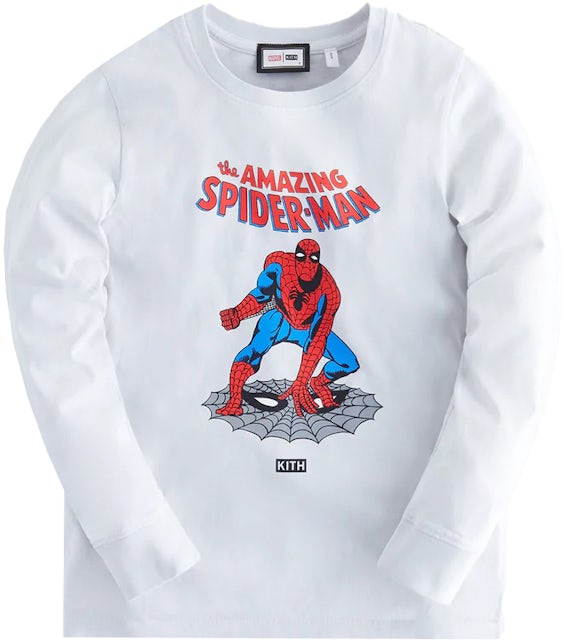 Kith Marvel Spider-Man Web Logo Hoodie Black