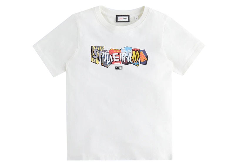 Kith Marvel Kids Spider-Man Comic Covers Vintage Tee Sandrift