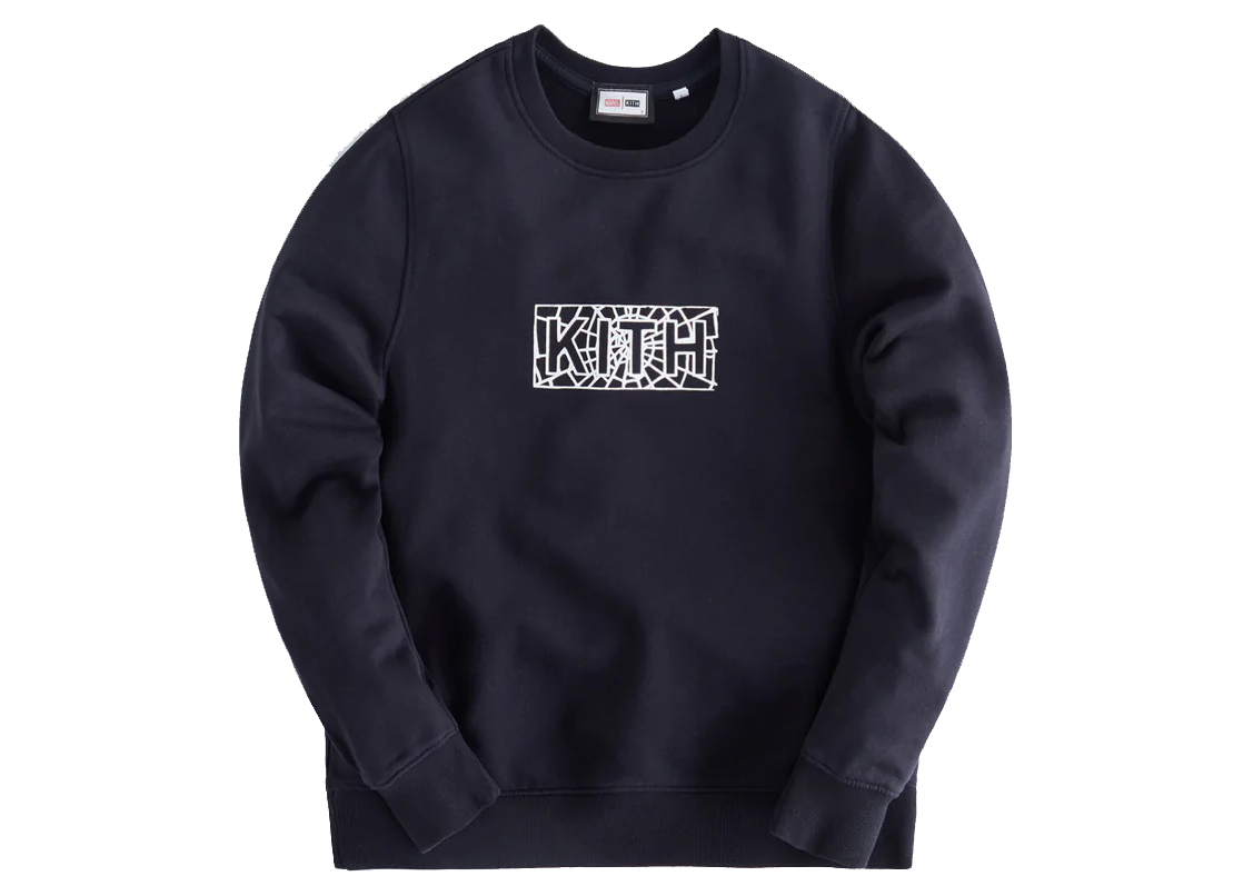 Kith Marvel Kids Spider-Man Web Logo Crew Black Kids' - SS22