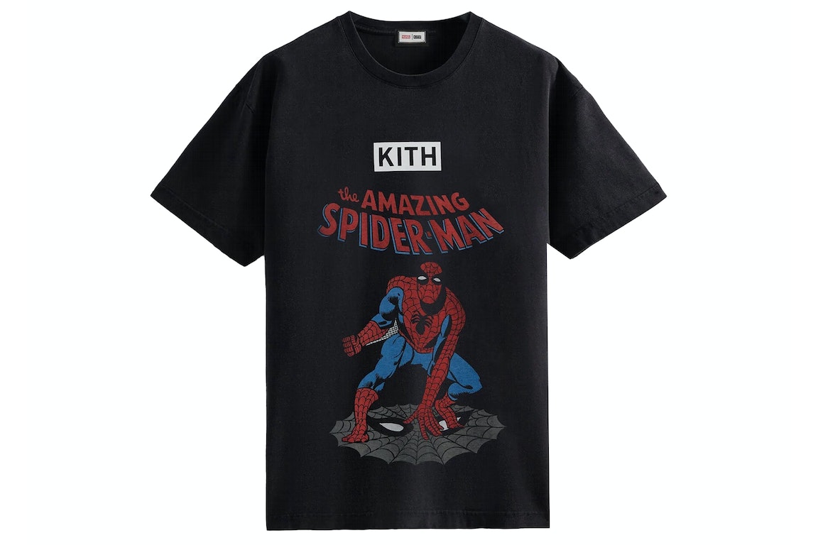 Pre-owned Kith Marvel Spider-man Allies Vintage Tee Black
