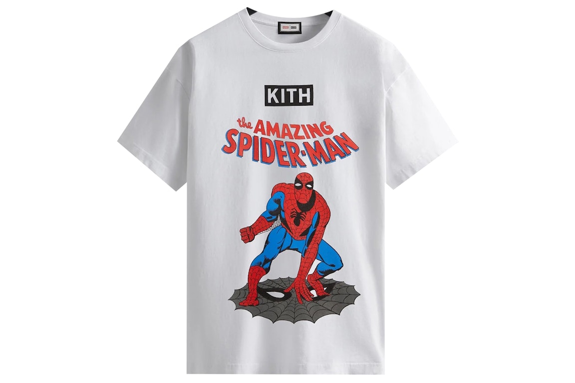 Pre-owned Kith Marvel Spider-man Allies Vintage Tee White