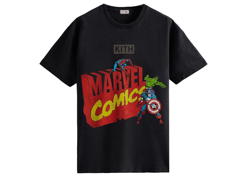 【人気定番安い】KITH × MARVEL Avenger Vintage Tee 黒 Mサイズ Tシャツ/カットソー(半袖/袖なし)