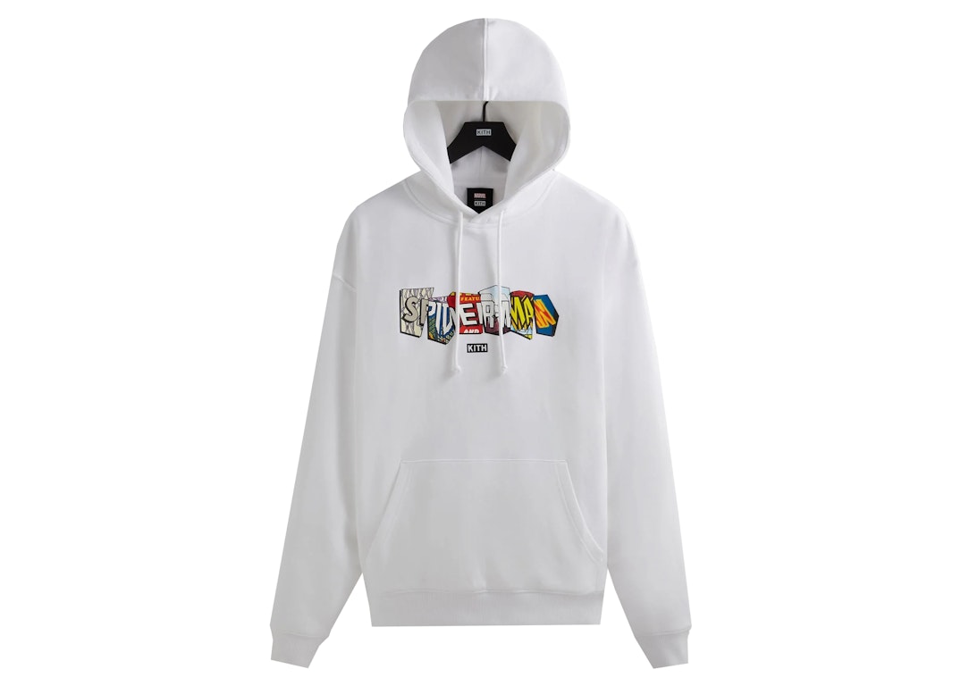 Pre-owned Kith Marvel Spider-man Comic Covers Hoodie White