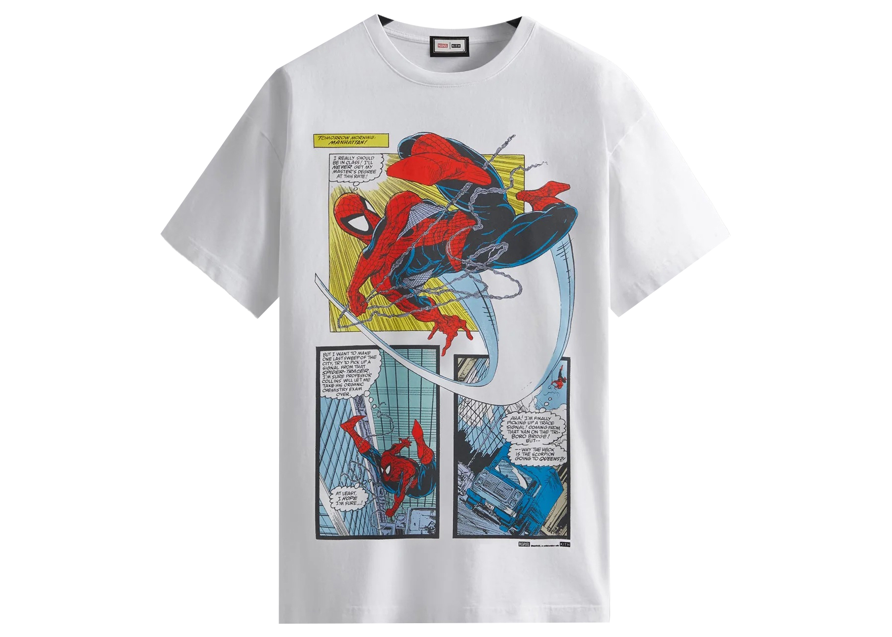 Kith Marvel Spider Man New York City Vintage Tee White Men's