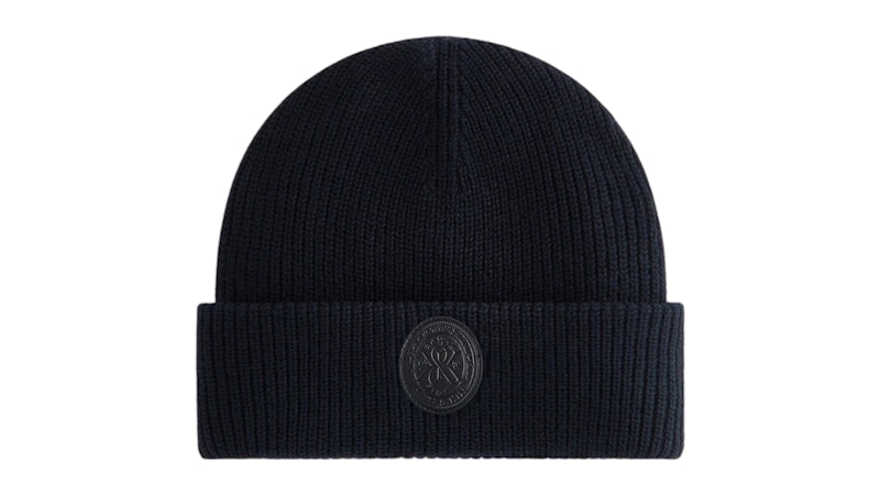 KITH Washed Cable Knit Beanie Black Mens Kith Accessories