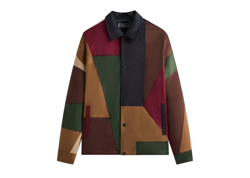 Pre-owned Kith Men's Microsuede Patchwork Pirlo Jacket In Nocturnal In Black