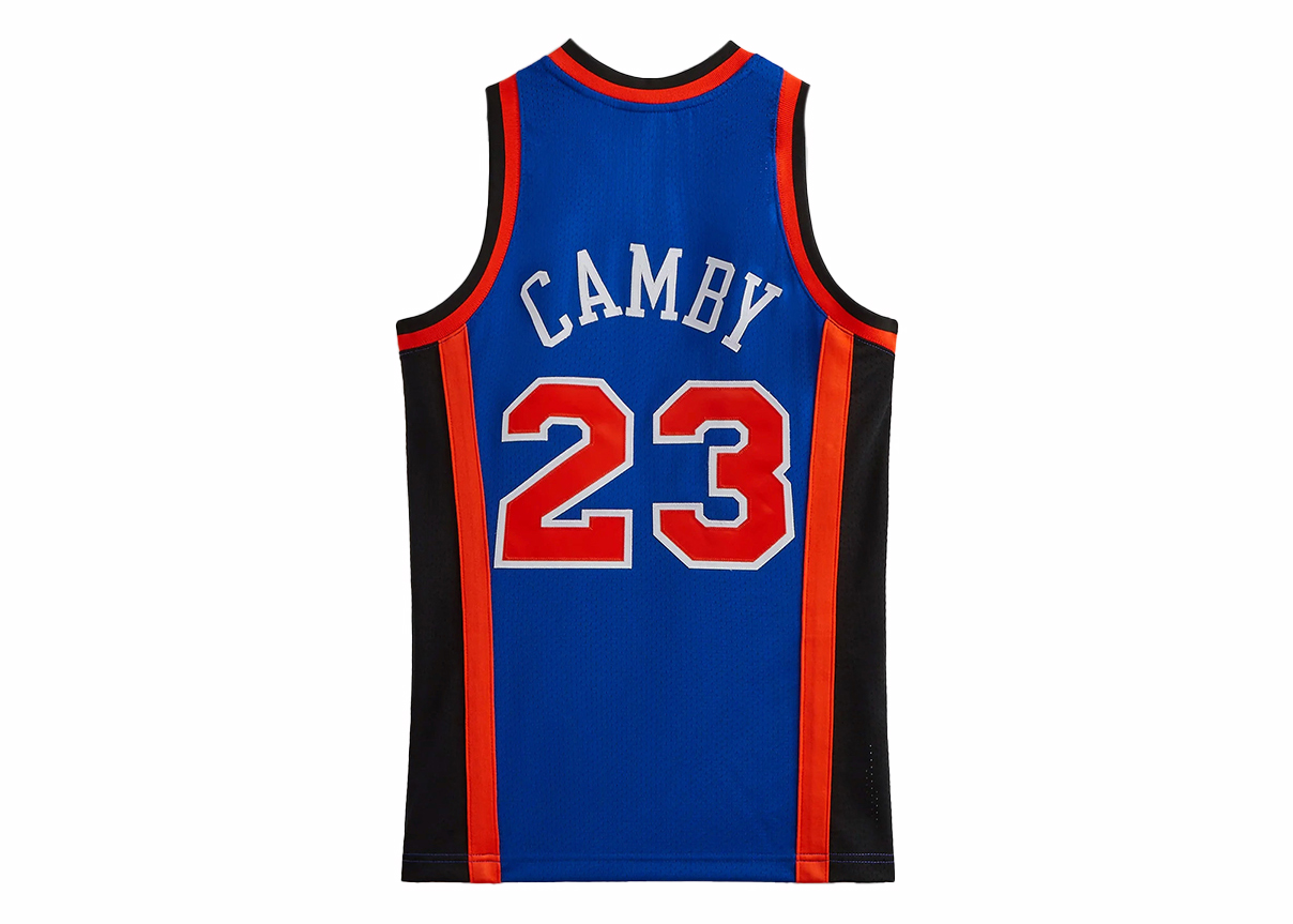 Kith Mitchell amp; Ness New York Knicks Larry Johnson Jersey Knicks Blue/Knicks Orange