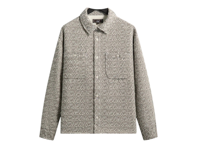Men's Kith Mixed Weave Apollo Shirt in Overcast