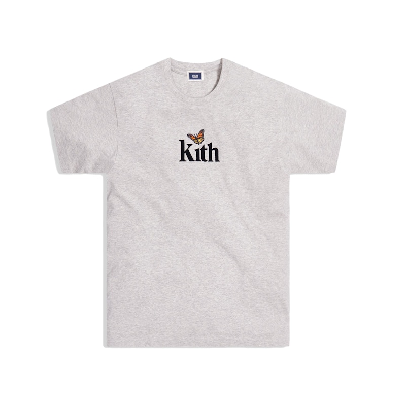 Kith Monarch Butterfly Tee Light Heather Grey Men's - FW20 - US