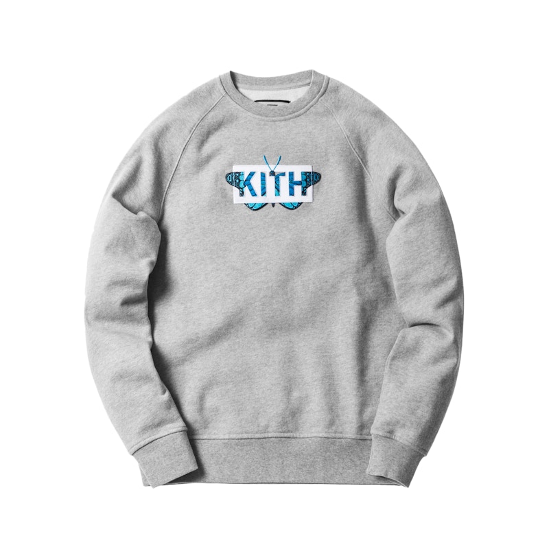 Kith Monarch Classic Logo Crewneck Heather Grey Men's - SS18 - US