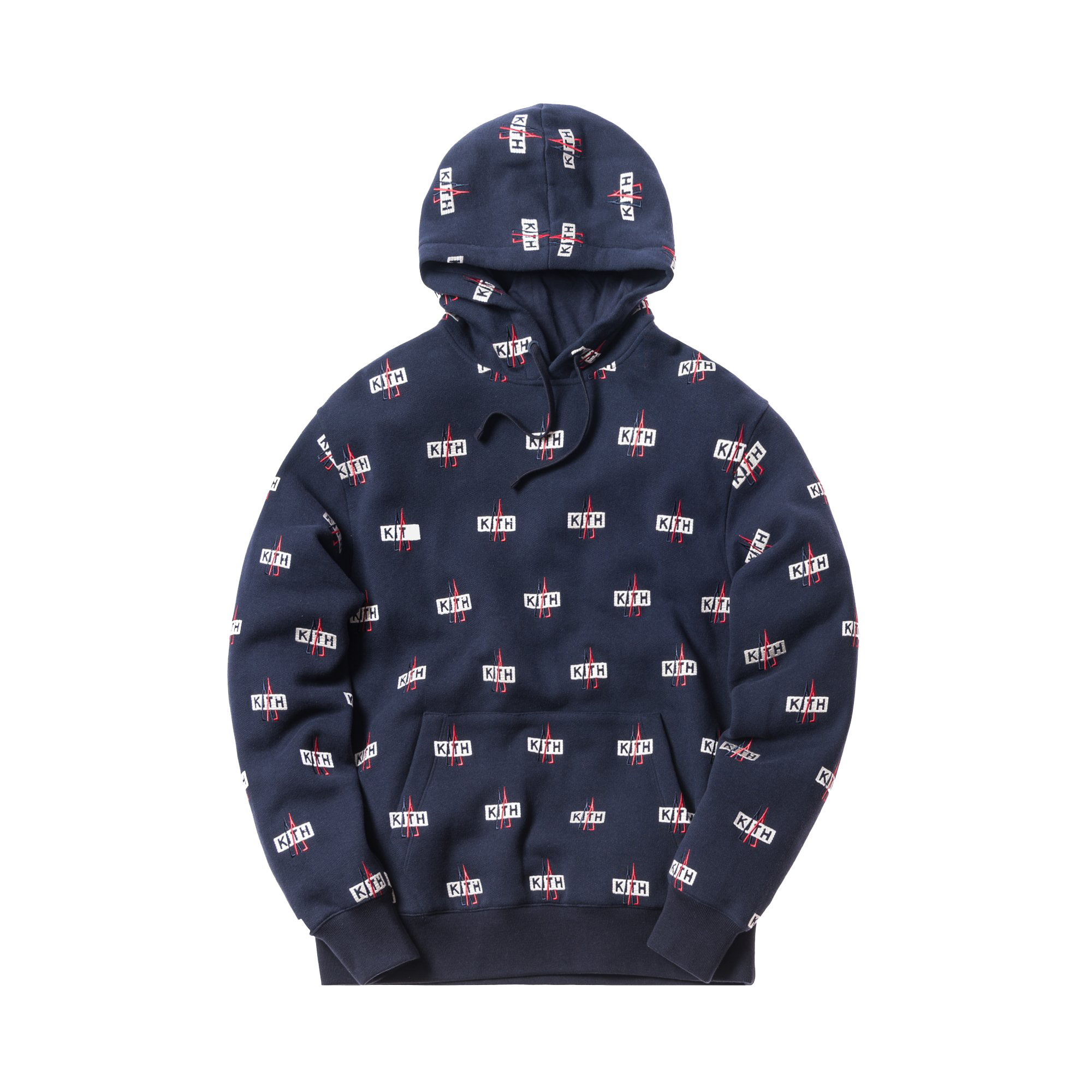 Kith Moncler Hoodie Navy Men's - FW17 - US