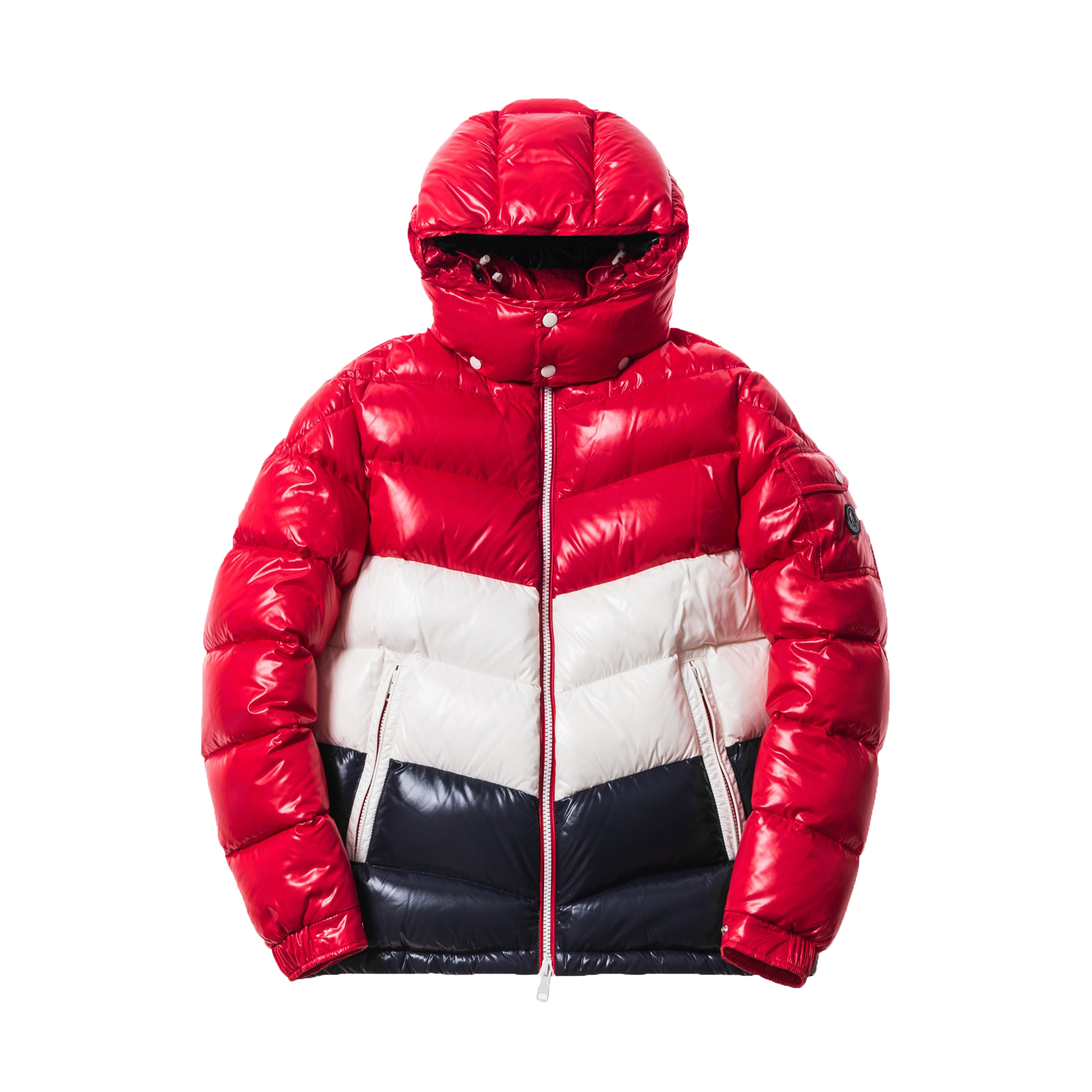 Kith Moncler Rochebrune Classic Down Jacket Navy/Red/White