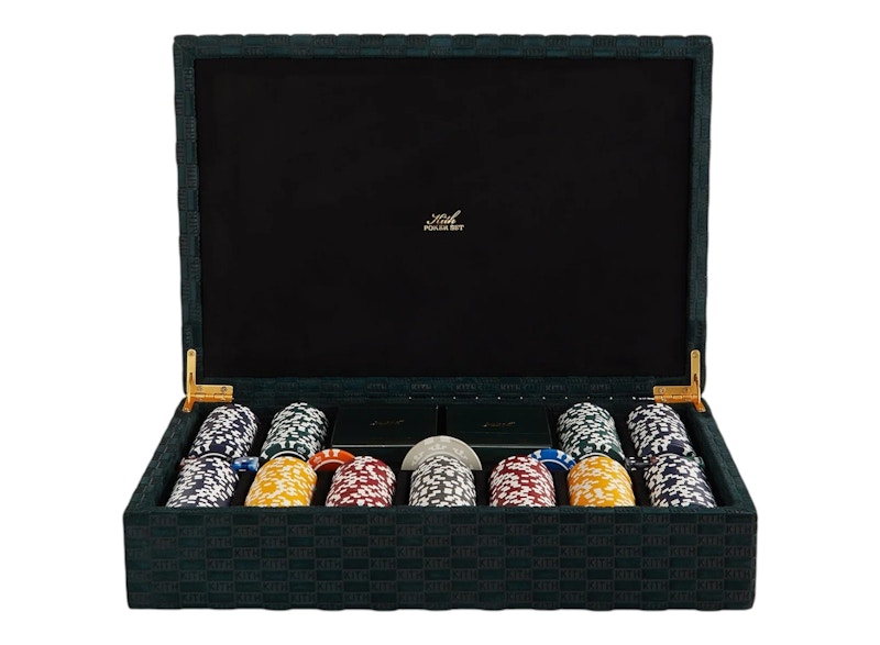 Kith Monogram Debossed Suede Poker Set Stadium