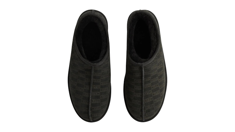Kith Monogram Shearling Slippers Black