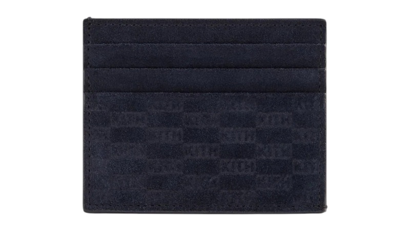 Kith Monogram Suede Card Holder Ink