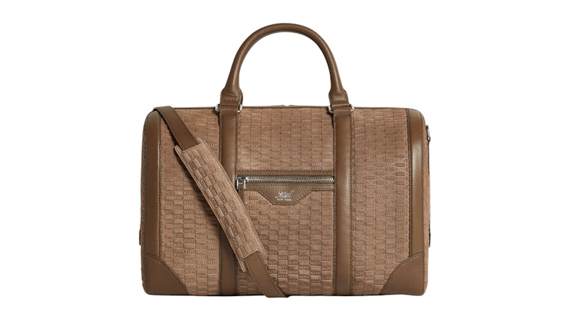 Kith Monogram Suede Traveler K40 Duffle Bag Java