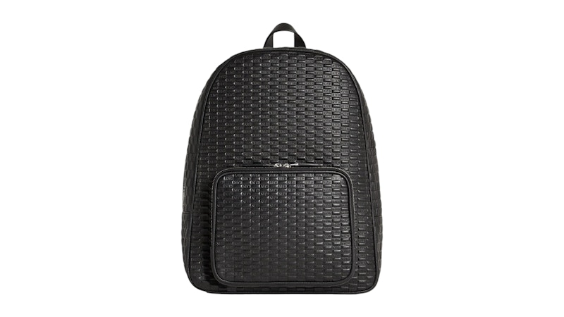 Kith Monogram Tumbled Leather Backpack Black