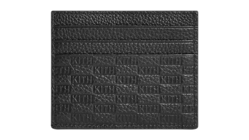 Kith Monogram Tumbled Leather Wallet Black