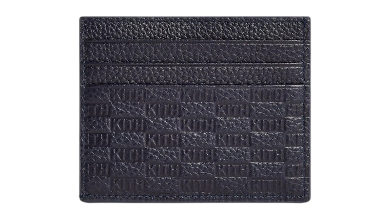 Kith Monogram Tumbled Leather Wallet Ink