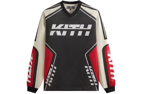 Kith Moto Mesh Long Sleeve Donovan Tee Black Men's FW25 US