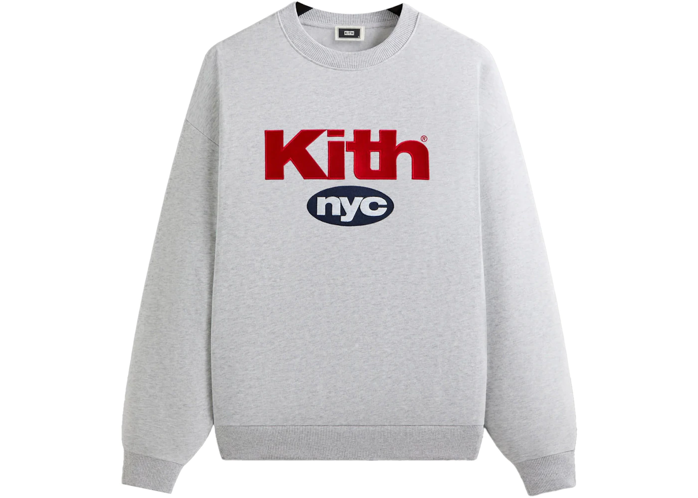 Kith NYC Nimbus Logo Nelson Crewneck Light Heather Grey Men's