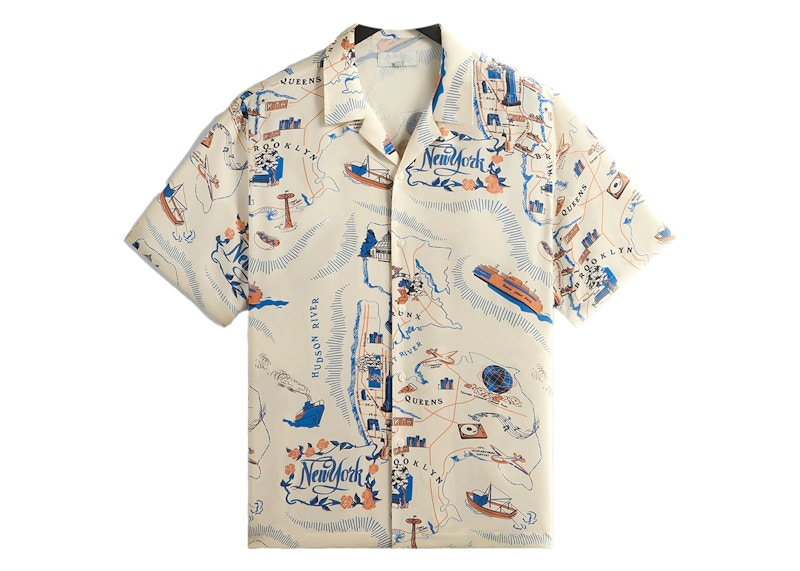 Kith NYC Thompson Camp Collar Shirt Sandrift Men's - SS24 - US
