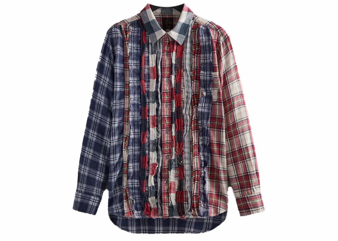 襟レギュラーカラーneedles flannels shirt