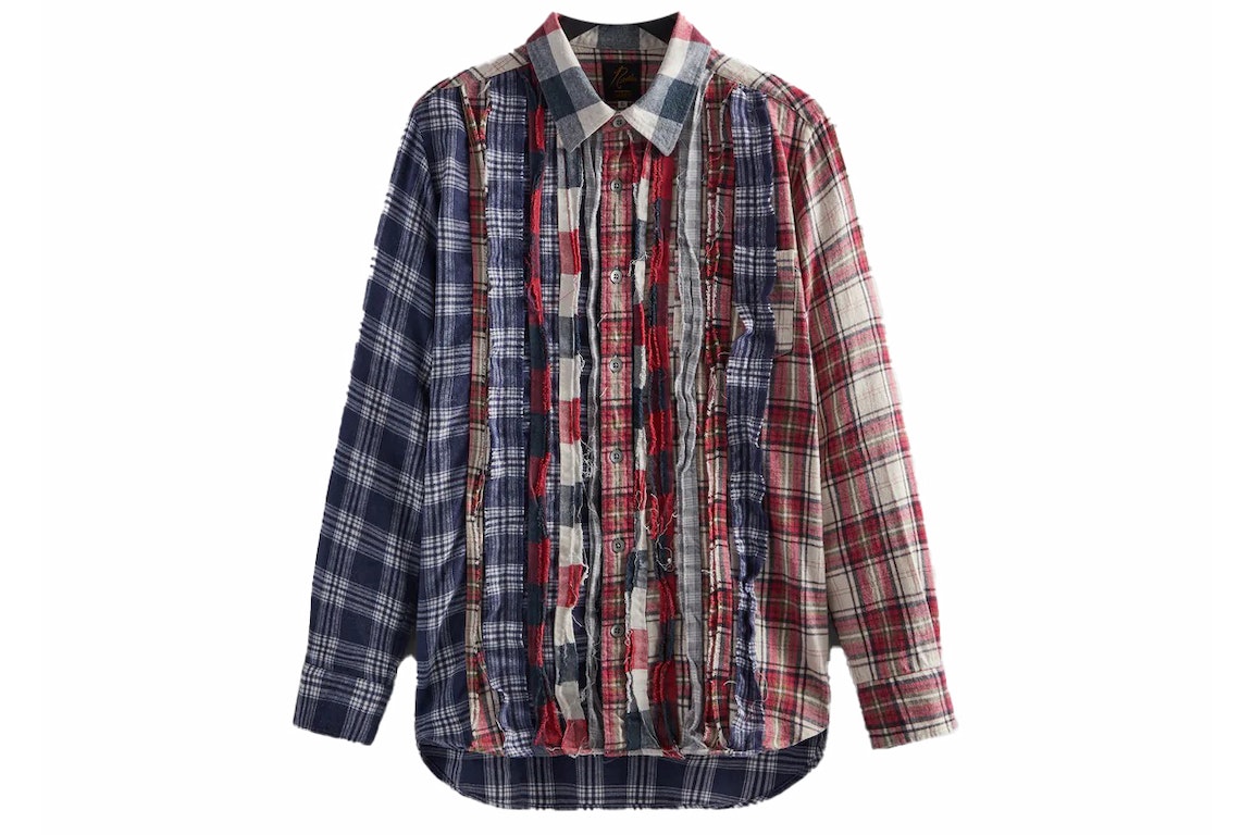 Pre-owned Kith Needles Ribbon Cuts Flannel Shirt Multi