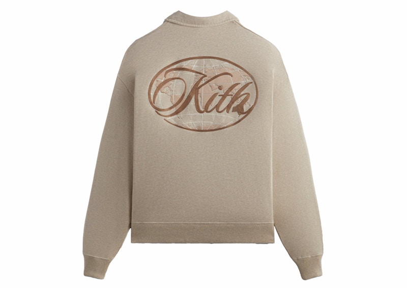 Kith Nelson Quarter Zip Rugby Sandy Heather Men's - SS24 - US