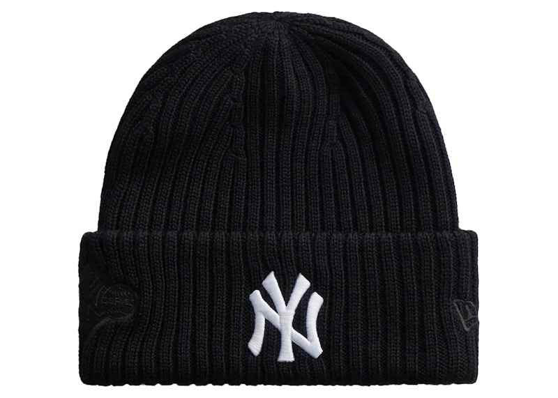 Pre-owned Kith New Era New York Yankees Knit Beanie In Black