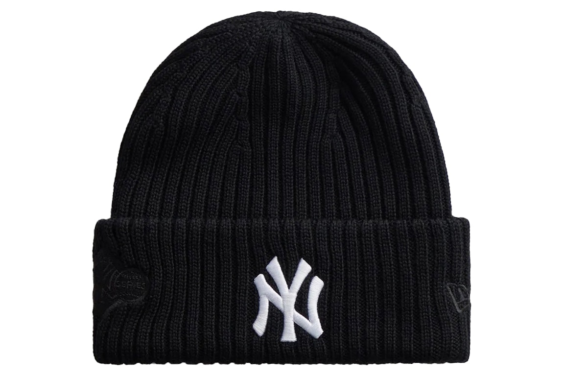 Pre-owned Kith New Era New York Yankees Knit Beanie Black