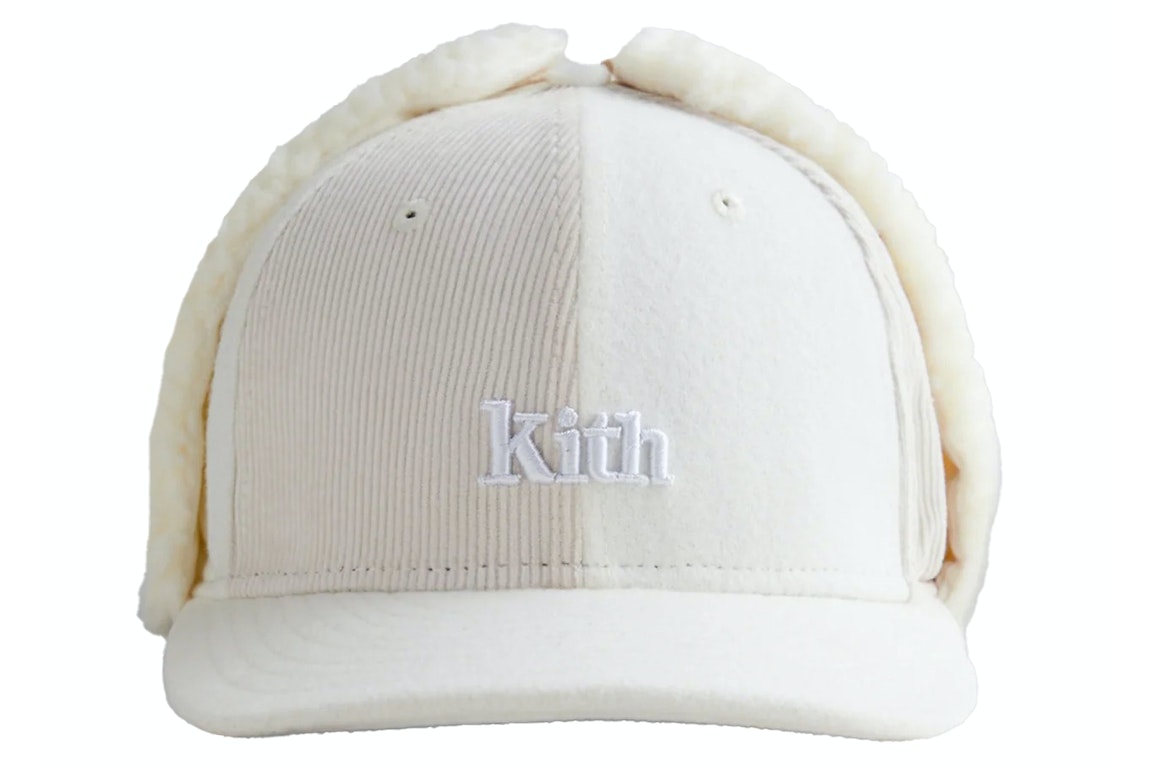 Pre-owned Kith New Era Serif Ear Flap Fitted Cap Sandrift