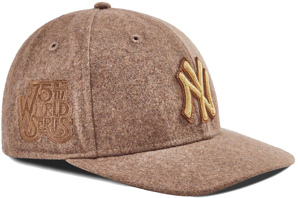 Kith New Era for New York Yankees Bullion 600 GSM Wool Melton Fitted Hat Dark Tan
