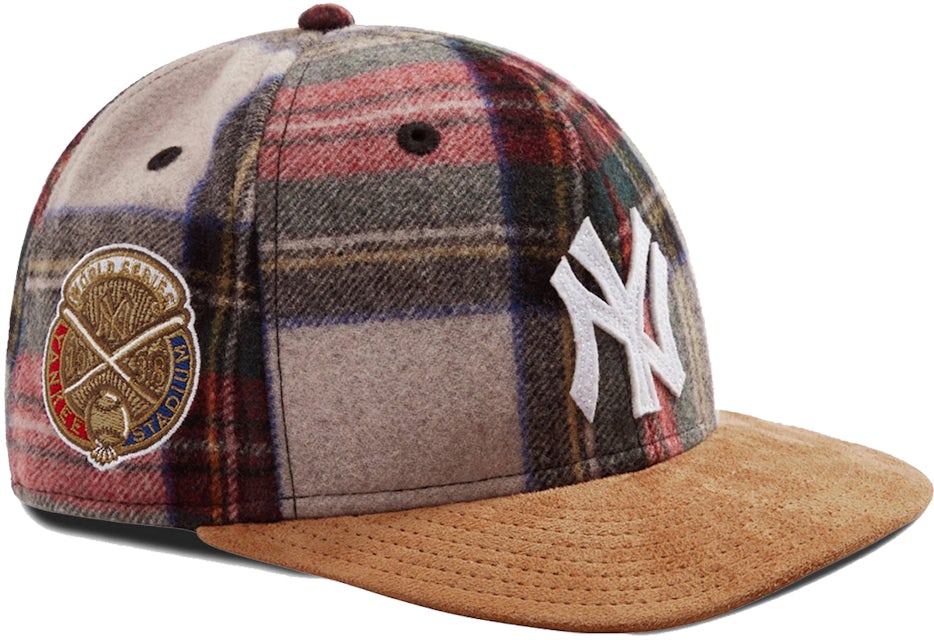 Kith New Era for FW21 - US Plaid Suede Men\'s Fitted Pyre York Yankees Hat New 