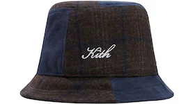 Kith New Era for New York Yankees Plaid Suede Mix Bucket Hat Kindling