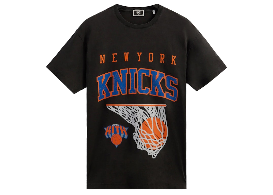 Pre-owned Kith New York Knicks Basketball Vintage Tee Black