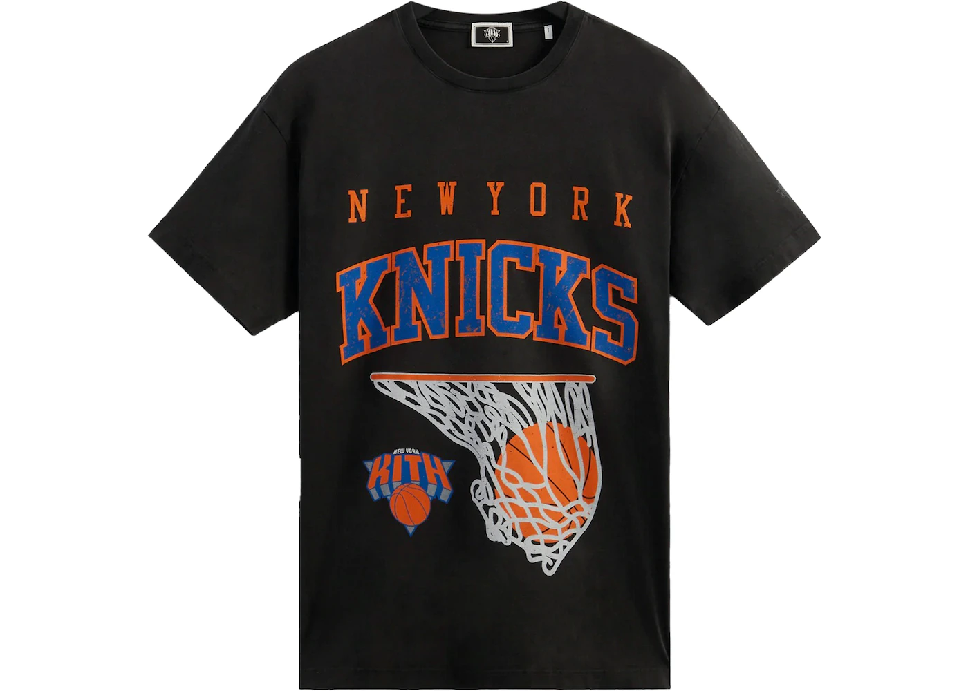 Kith New York Knicks Basketball Vintage Tee Black Men's - FW22 - US