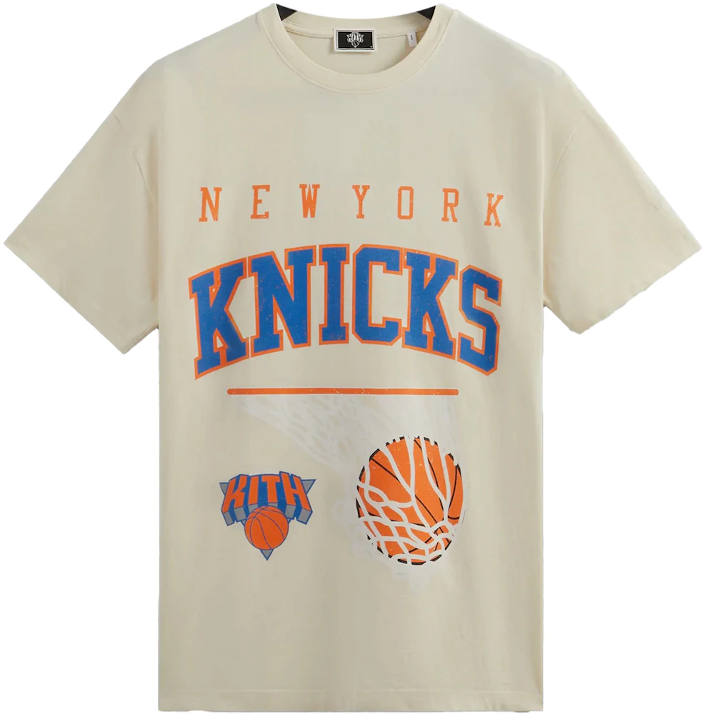Kith New York Knicks Basketball Vintage Tee Sandrift Men's - FW22 - US