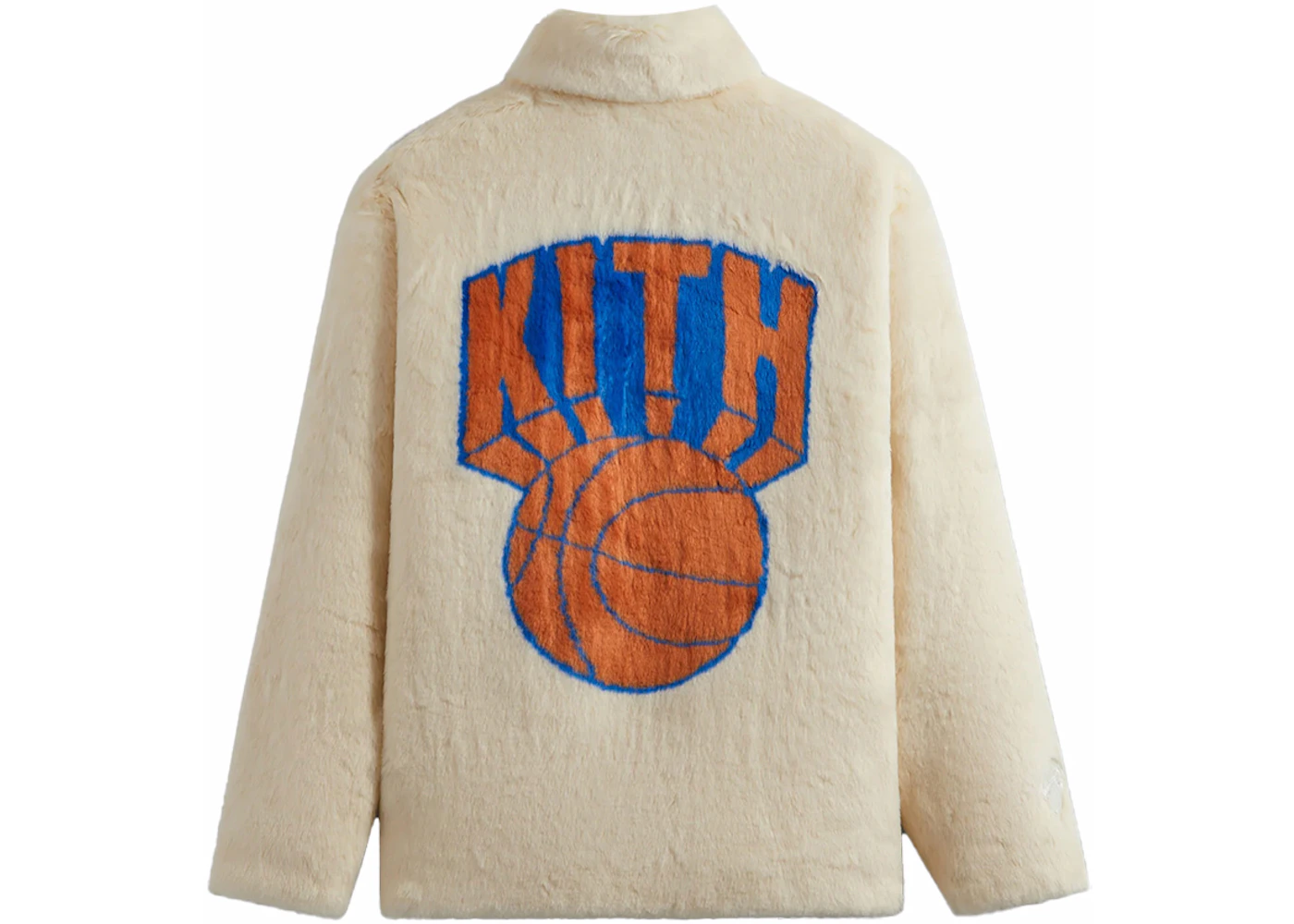 Kith New York Knicks Faux Fur Coaches Jacket Silk Men's - FW23 - US