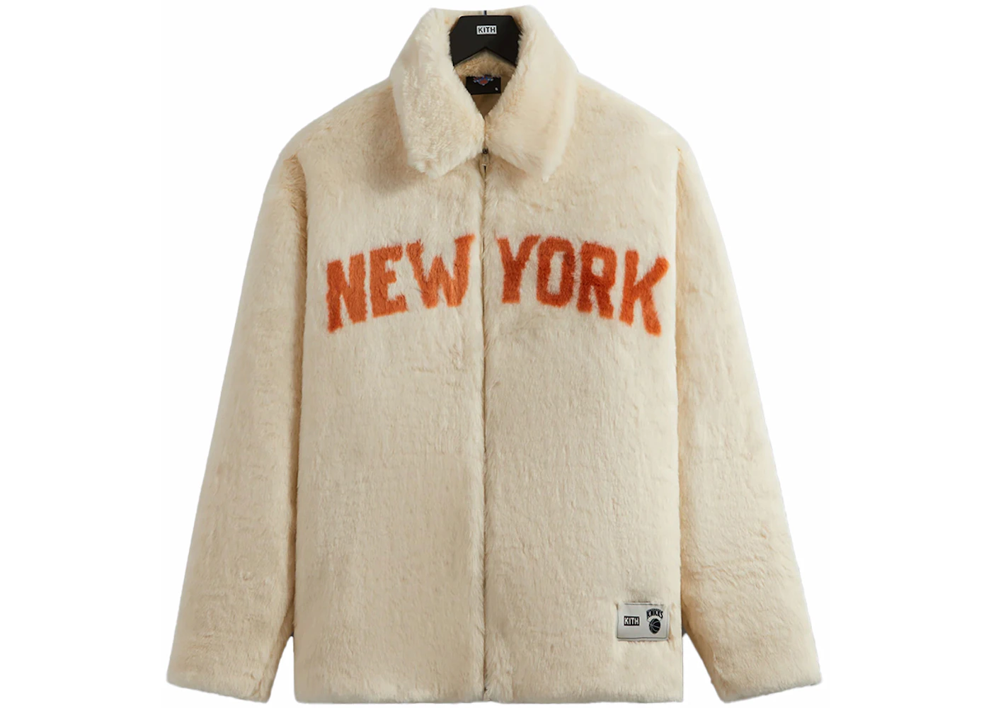 Kith New York Knicks Faux Fur Coaches Jacket Silk Men's - FW23 - US