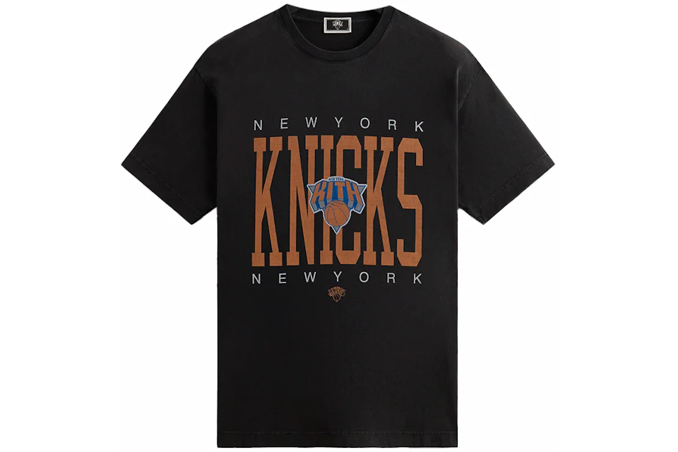 Kith New York Knicks Home Court Vintage Tee Black Men's - FW23 - US