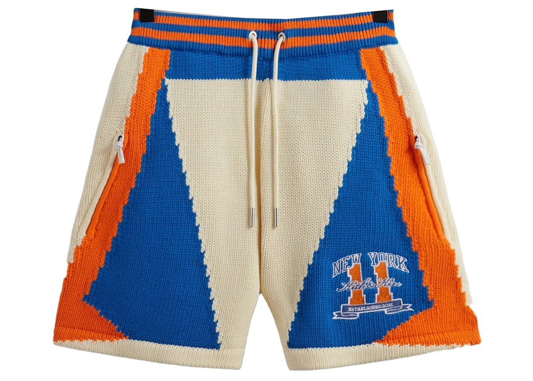 Pre-owned Kith New York Knicks Knit Turbo Short Sandrift