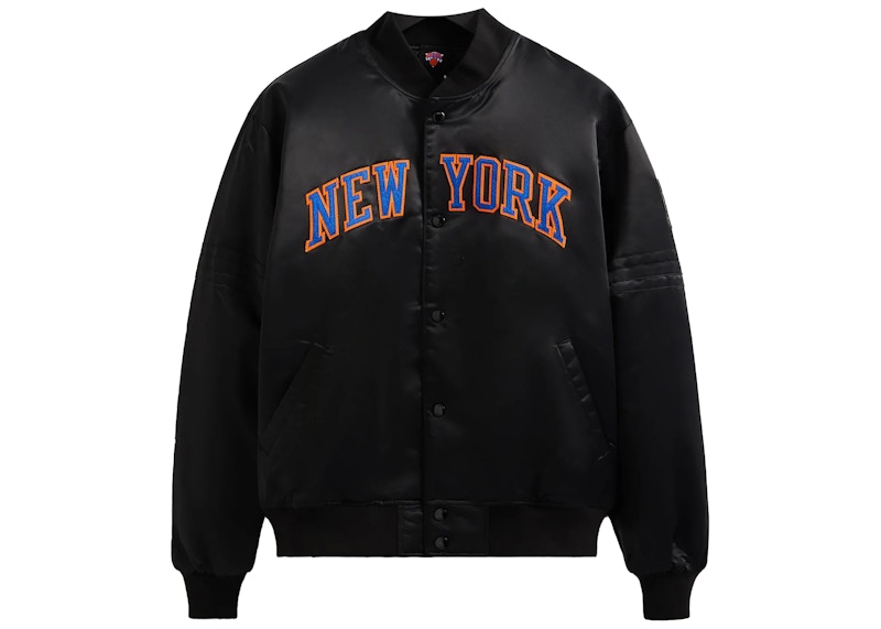 グリーン・ホワイト系 完成品♪ Kith×Knicks Satin Bomber Jacket