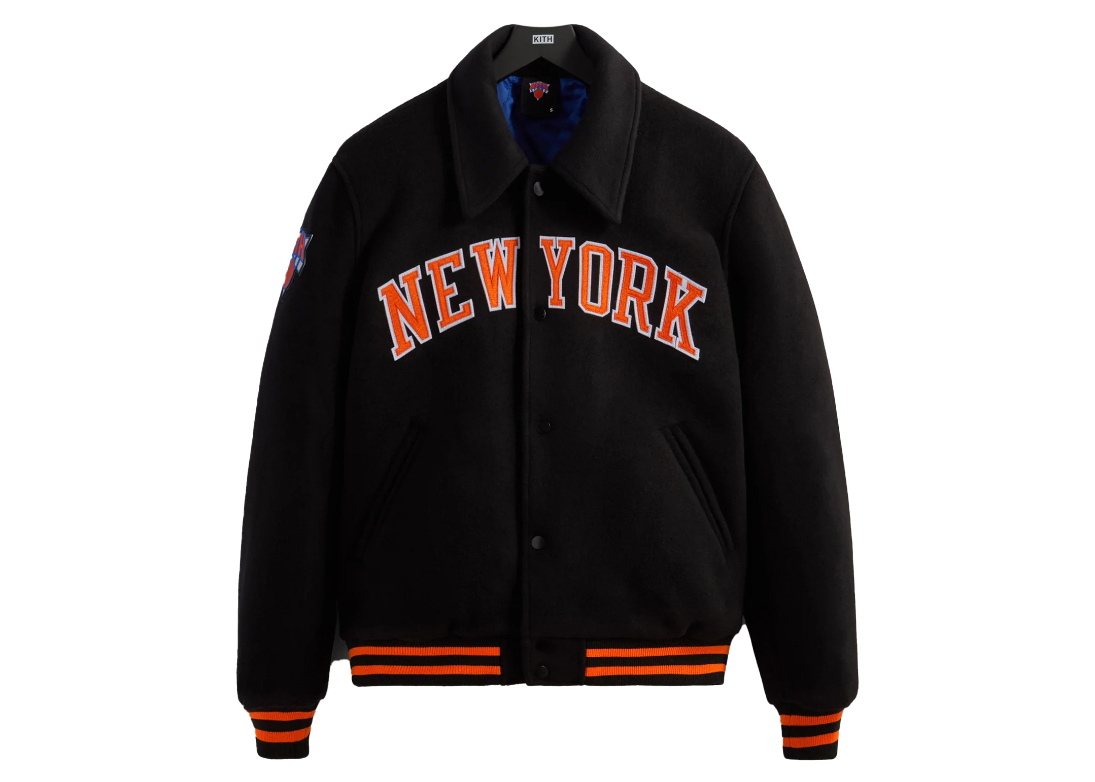 Kith New York Knicks Wool Coaches Jacket Black