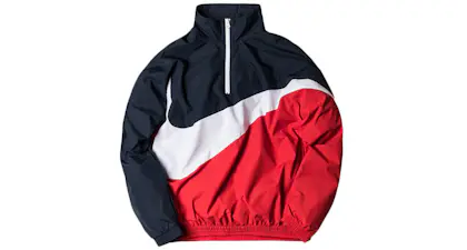 Kith Nike Big Swoosh Quarter Zip Black Men's - FW17 - US
